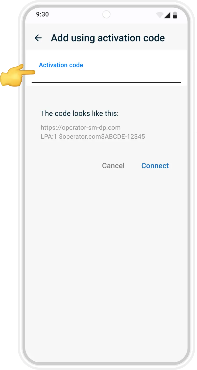Introduce el código de activación