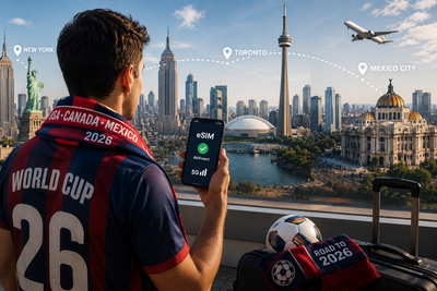 eSIm North America for world cup 2026
Covers Mexico,USA and Canada.